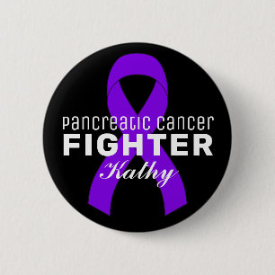 Svart knapp för Pancreatic Cancer Ribbon Black