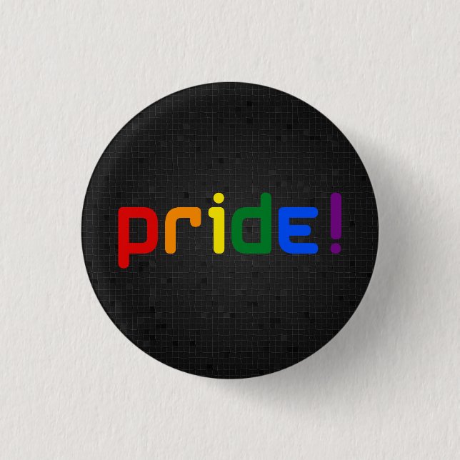 Svart knapp för pride av hbt-regnbåge (Framsida)