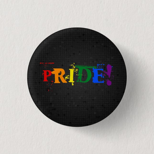 Svart knapp för pride av hbt-regnbåge (Framsida)