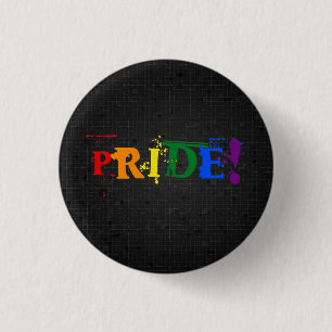 Svart knapp för pride av hbt-regnbåge