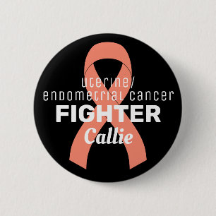 Svart knapp för Uterine Endometrial Cancer Ribbon