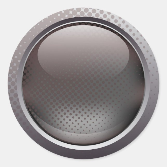 Svart knappklistermärken runt klistermärke (Framsida)