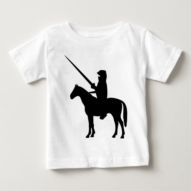 svart Knight T Shirt (Framsida)