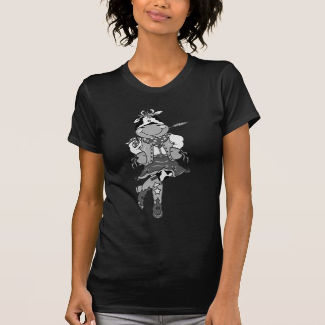 Svart koCowGirl T Shirt (Framsida)