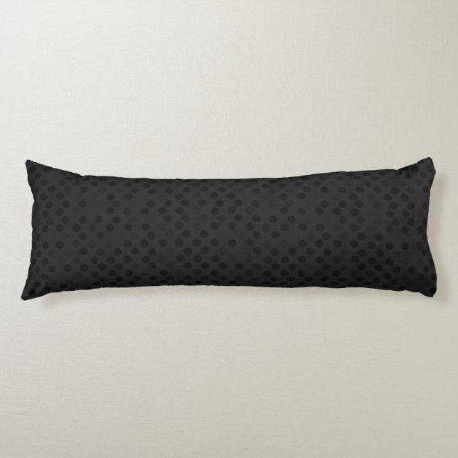 svart kol och grå prickar kroppskudde (Framsidan)
