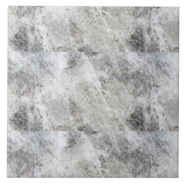 Svart kol och vit marmor Mönster Kakelplatta (Framsidan)