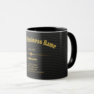 Svart koldioxid-Eleganten i Guld är en klar unik Mugg