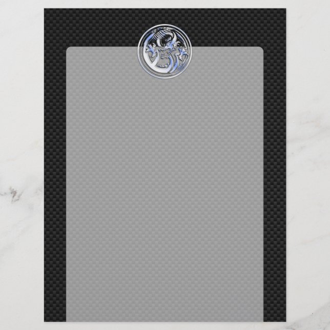 Svart kolfiberutskrift i Vapenskölden Krome Dragon (Framsida)