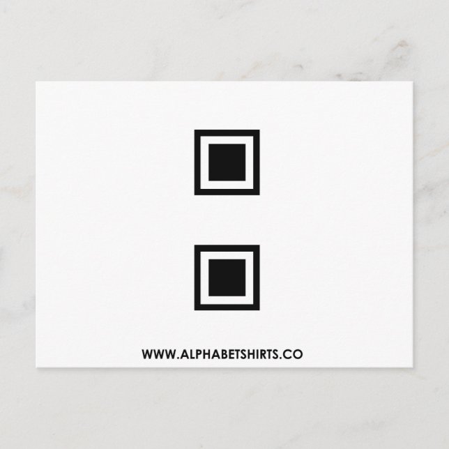 Svart kolon vykort (Framsida)