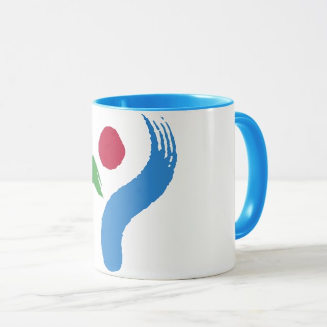 Svart kombinationsmugg med flaggan för Seoul, Sydk Mugg (Framsida höger)
