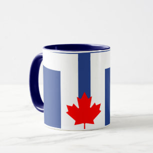 Svart kombinationsmugg med flaggan för Toronto, Ka Mugg