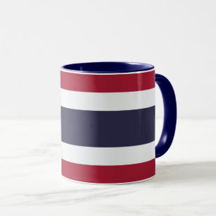 Svart kombinationsmugg med flaggan från Thailand Mugg