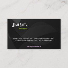 Svart konst, Affärskort Visitkort