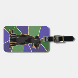 Svart konst för Labrador Retriever Bagagebricka