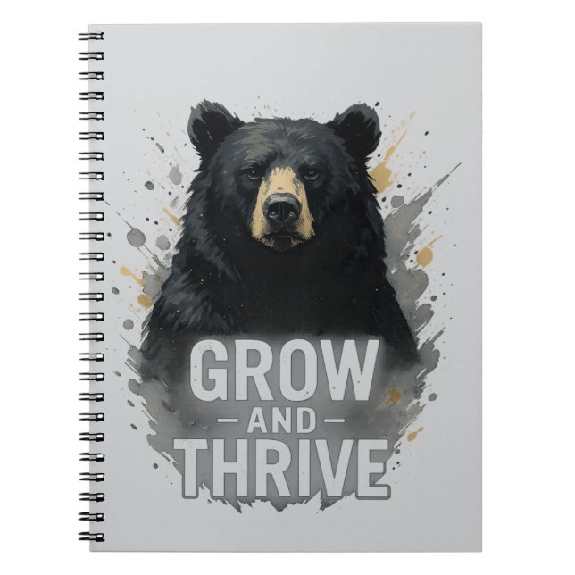 Svart konst för majstillväxt anteckningsbok (Framsidan)