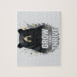 Svart konst för majstillväxt pussel