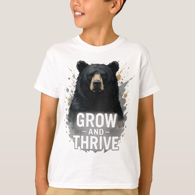Svart konst för majstillväxt t shirt (Framsida)
