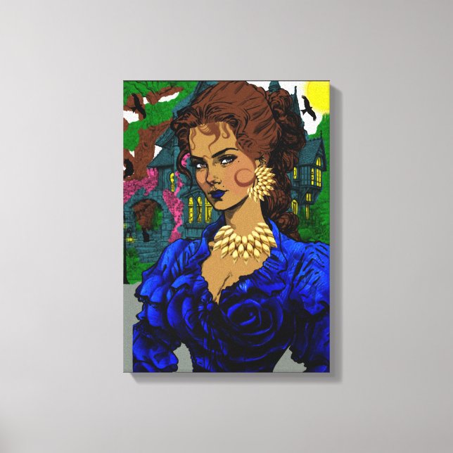 Svart konst/Vintage Väggkonst Canvastryck (Framsida)