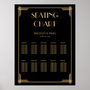 Svart konsthandtag i Bröllop Poster 18 x 24