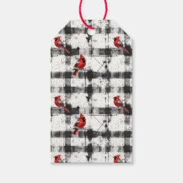 Svart kontroll av kardinalvattenfärg presentetikett