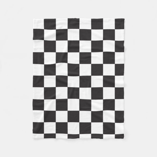 Svart kontrollörmönsterull fleecefilt (Framsidan)