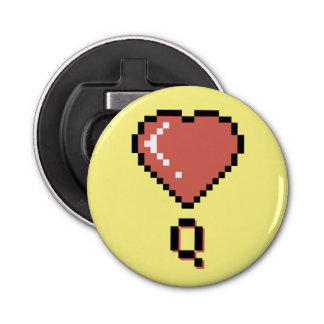 Svart kontur av hjärtdrottning flasköppnare