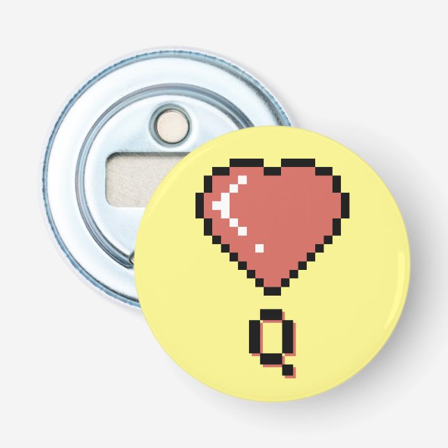 Svart kontur av hjärtdrottning flasköppnare (Framsidan)