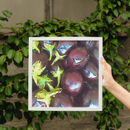 Svart konturkontur för konstnärliga auberginer canvastryck