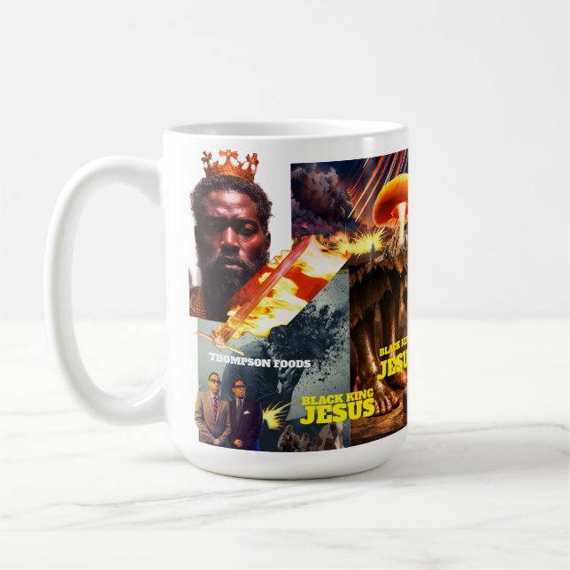 SVART KONUNG JESUS Mugg (Vänster)