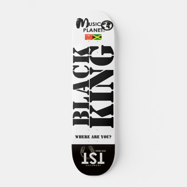 SVART KONUNG Skateboard (Framsida)