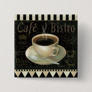 Svart kopp av kaffe knapp
