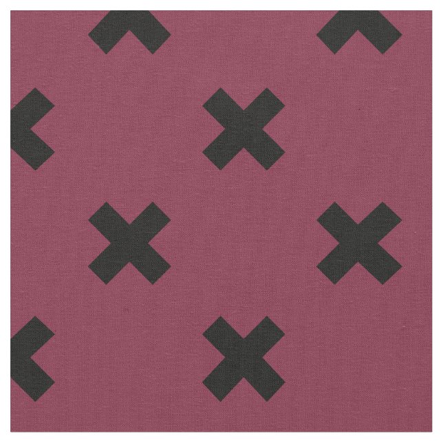 Svart kor-stygn på mullbär tyg (Närbild)