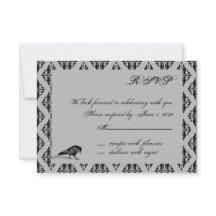 Svart Korp Gotisk Ram Svarskort