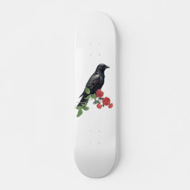 Svart Korp & Röda Rosor Skateboard