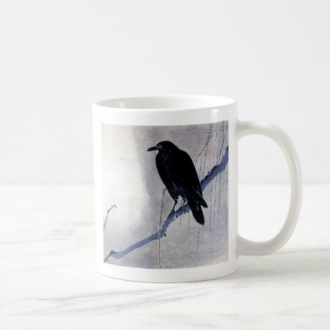 Svart korpsvart fågel kaffemugg (Höger)