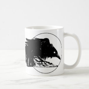 Svart korpsvart för sot kaffemugg