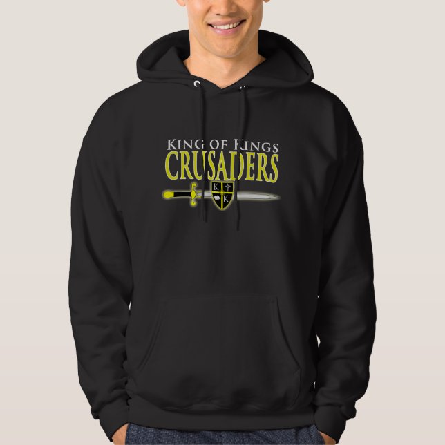 Svart korsfarareHoodie Munkjacka (Framsida)