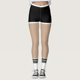 Svart Kort av klassen Gym med socklar Leggings