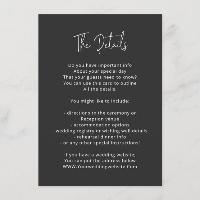 Svart kort - svartvitt minimalister (Framsida)