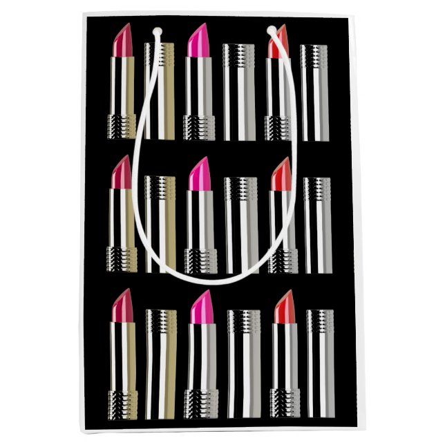 Svart kosmetologi av rosa av lipstick-krom (Framsidan)