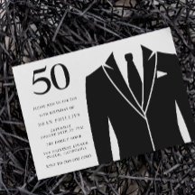 Svart Kostym & Tie 50:e Födelsedagsfesten
