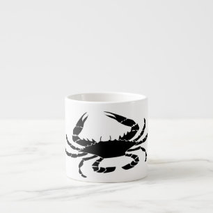 Svart krabba espressomugg