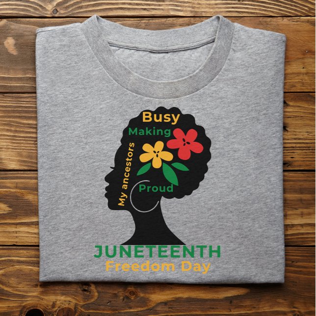 Svart kraft afro kvinna Juneteenth estetik  T Shirt (Skapare uppladdad)