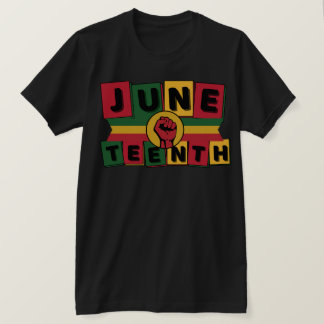 Svart kraft i JUNETEENTH Firande T Shirt