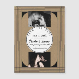 Svart Kraft Minimalistiska Moderna Linjer Bröllop 