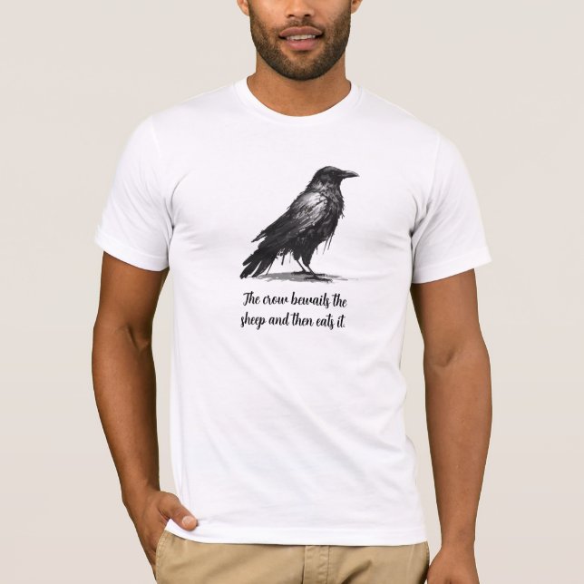 Svart Kråka, citat T Shirt (Framsida)