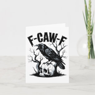 Svart Kråka, F-caw-f Funny Black Bird Kort