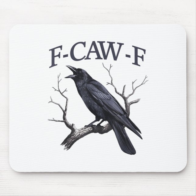 Svart Kråka, F-caw-f Funny Black Bird Musmatta (Framsidan)