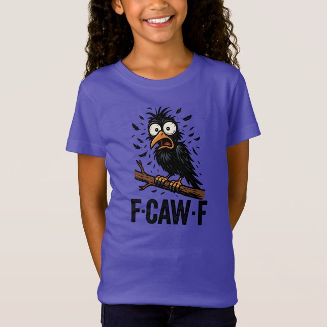 Svart Kråka - F-CAW-F - T Shirt (Framsida)