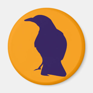 Svart Kråka Magnet